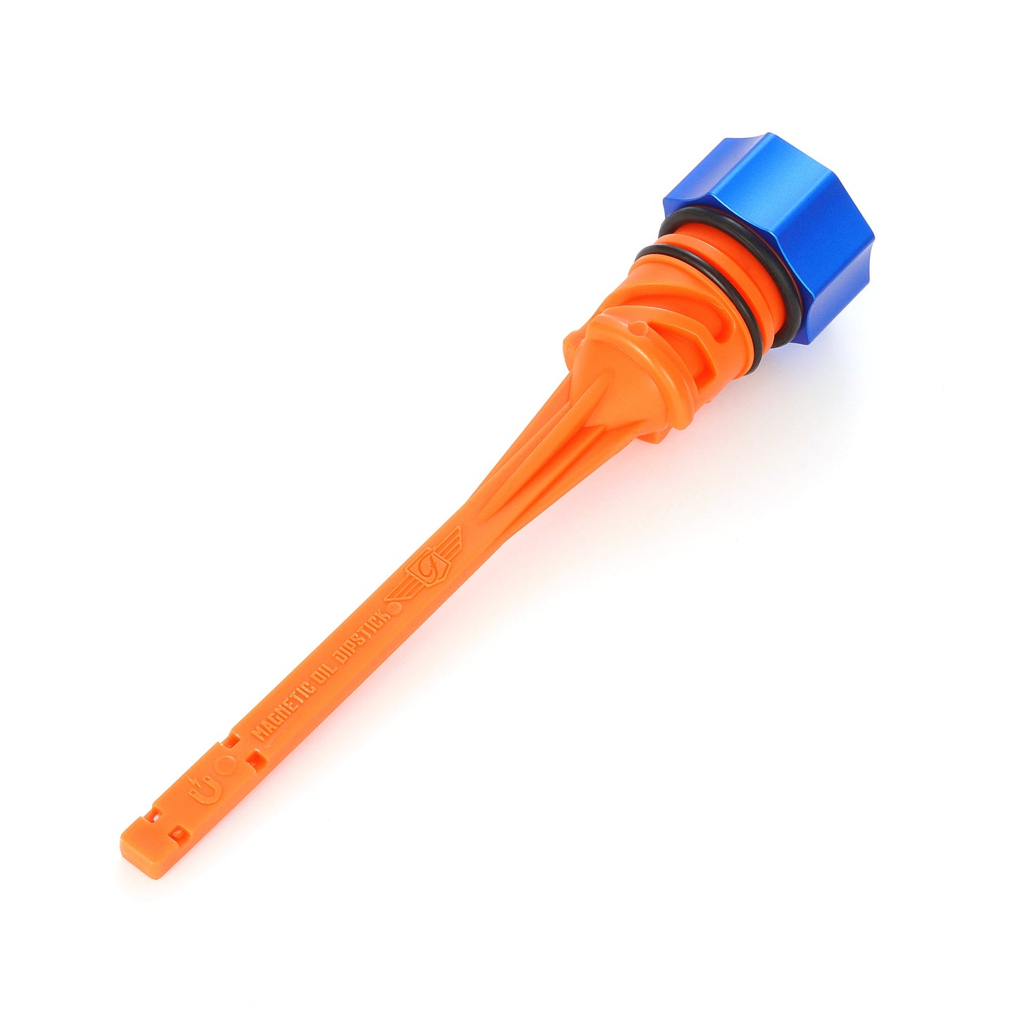 Performance Magnetic Dipstick for Harley-Davidson M8 Softail - Curved Blue
