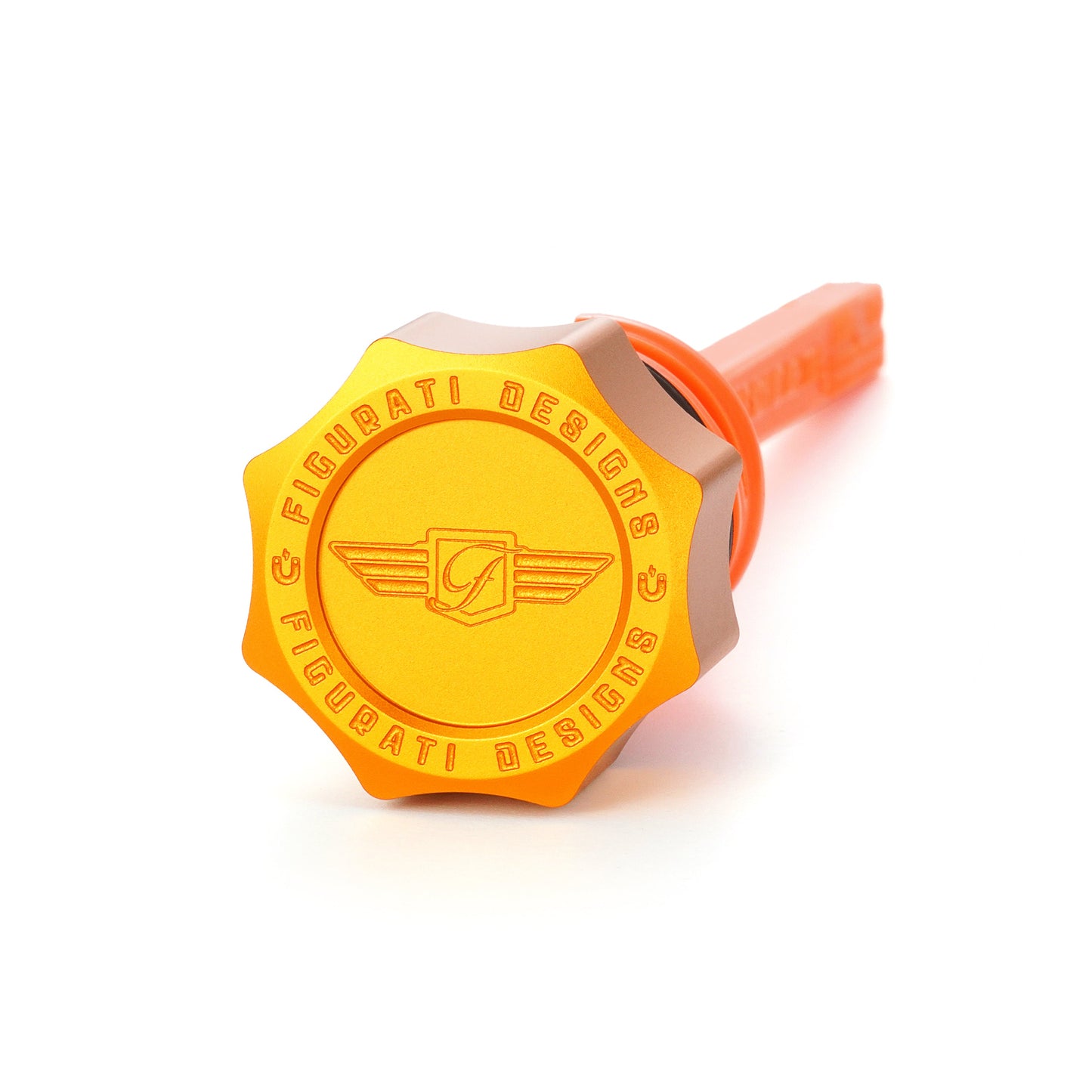 Performance Magnetic Dipstick for Harley-Davidson M8 Softail - Curved Gold