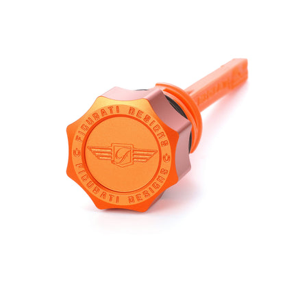Performance Magnetic Dipstick for Harley-Davidson M8 Softail - Curved Orange