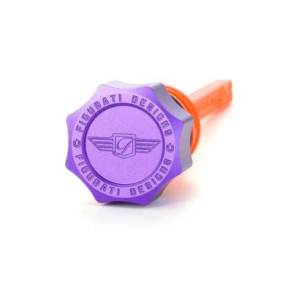 Performance Magnetic Dipstick for Harley-Davidson M8 Softail - Curved Purple