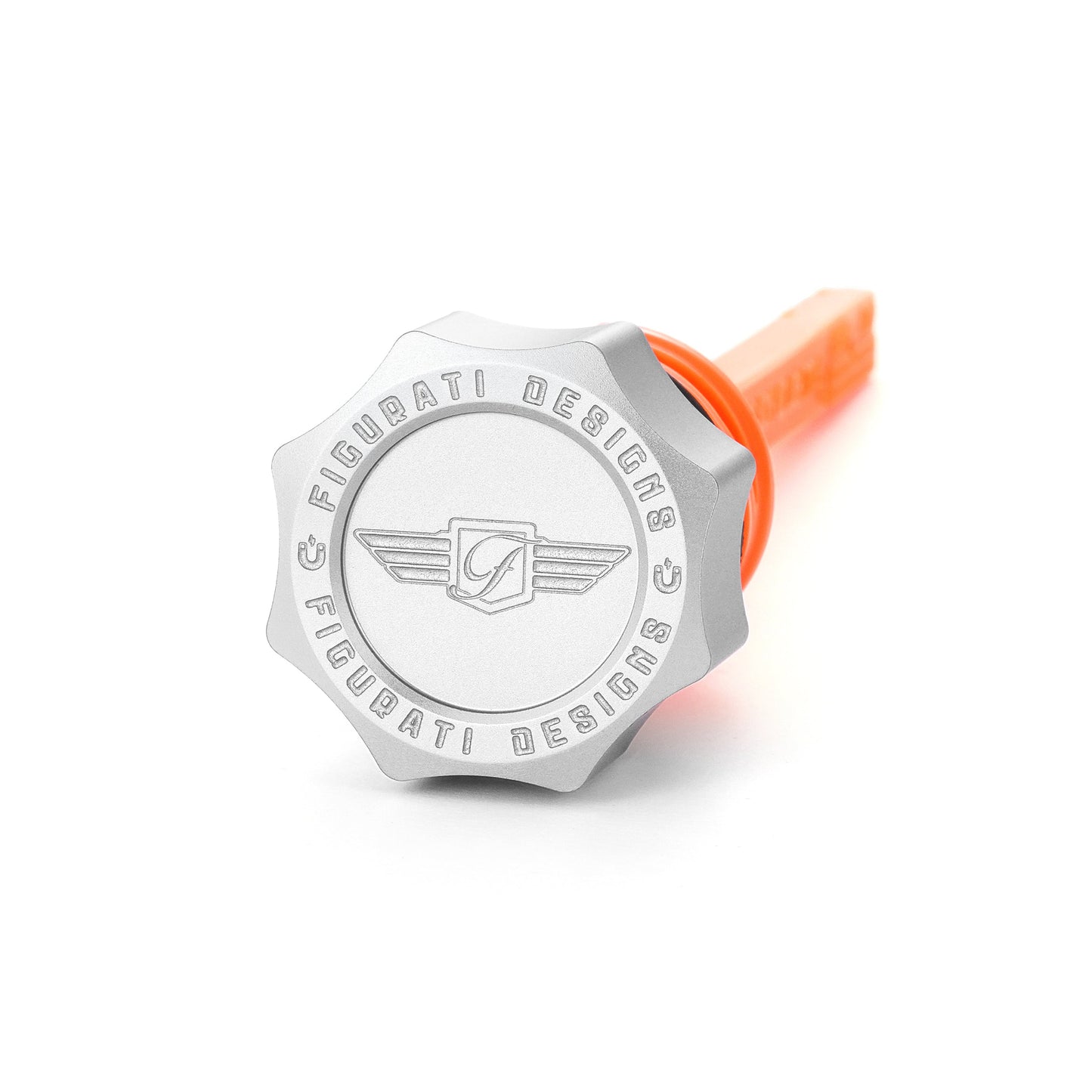 Performance Magnetic Dipstick for Harley-Davidson M8 Softail - Curved Raw Silver