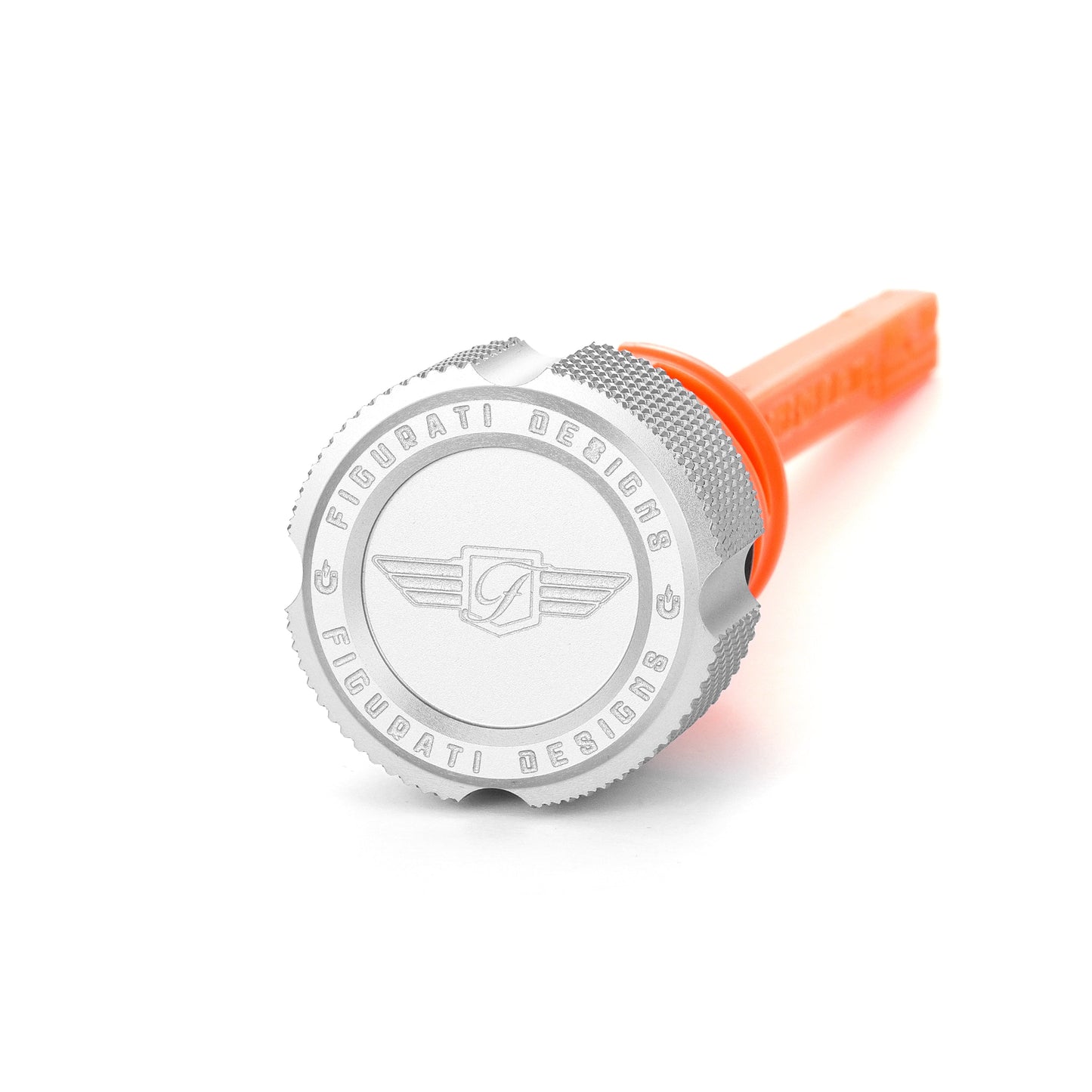 Performance Magnetic Dipstick for Harley-Davidson M8 Softail - Knurled Raw Silver