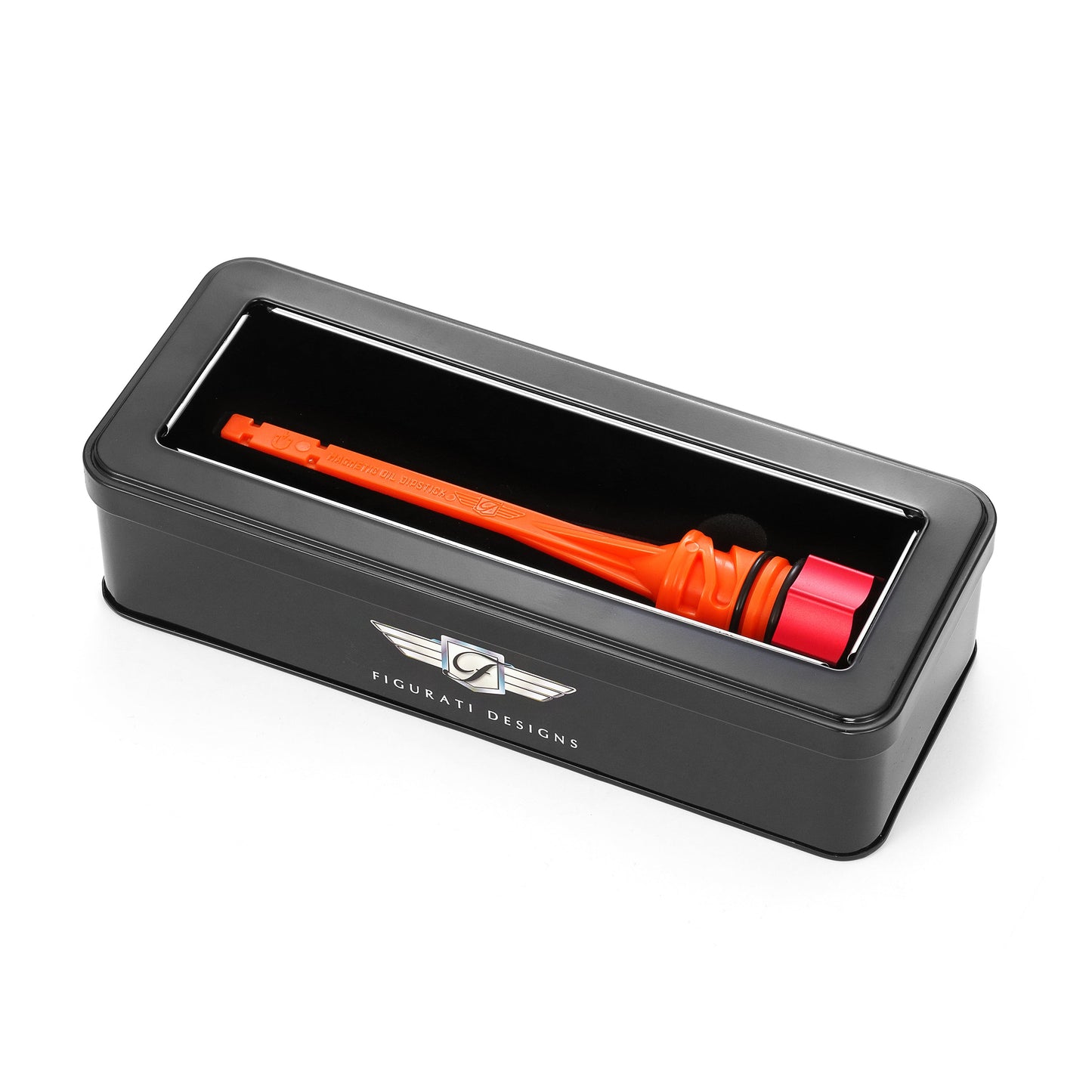 Performance Magnetic Dipstick for Harley-Davidson M8 Softail - Curved Red