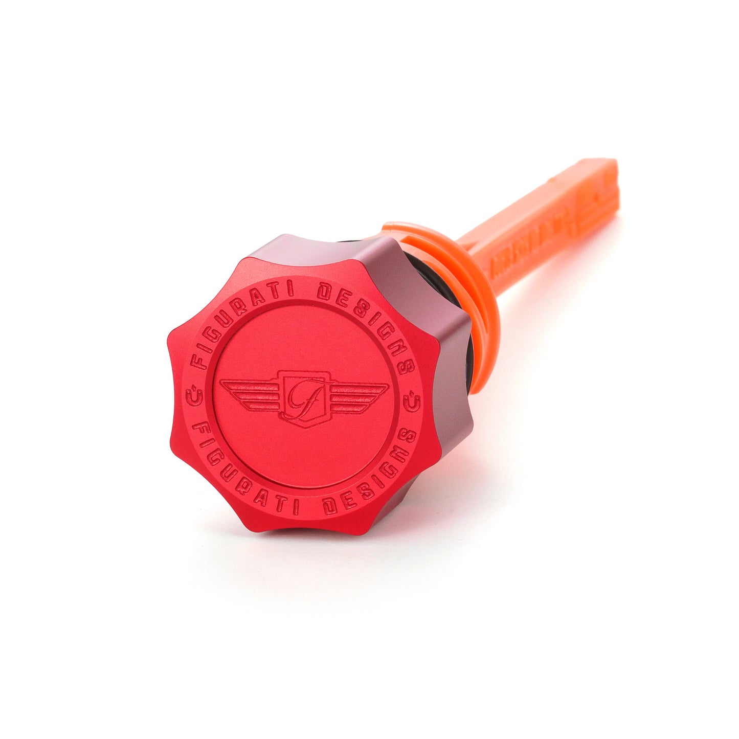 Performance Magnetic Dipstick for Harley-Davidson M8 Softail - Curved Red