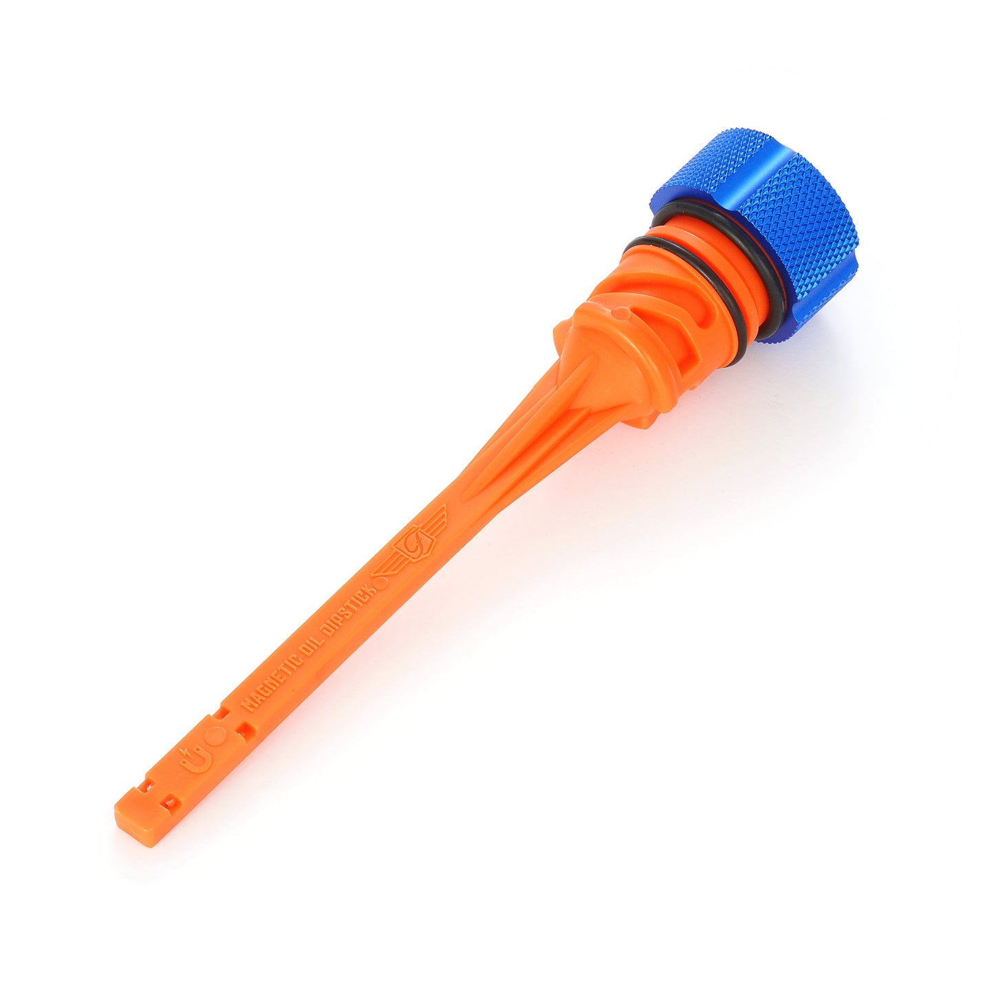 Performance Magnetic Dipstick for Harley-Davidson M8 Softail - Knurled Blue