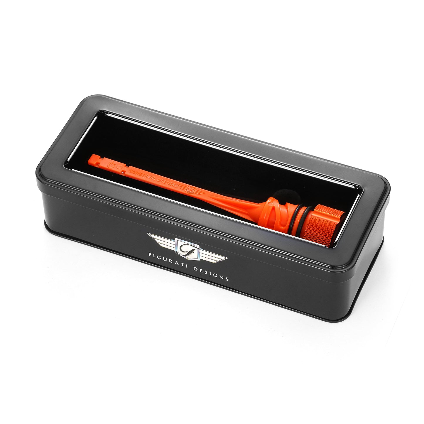 Performance Magnetic Dipstick for Harley-Davidson M8 Softail - Knurled Orange