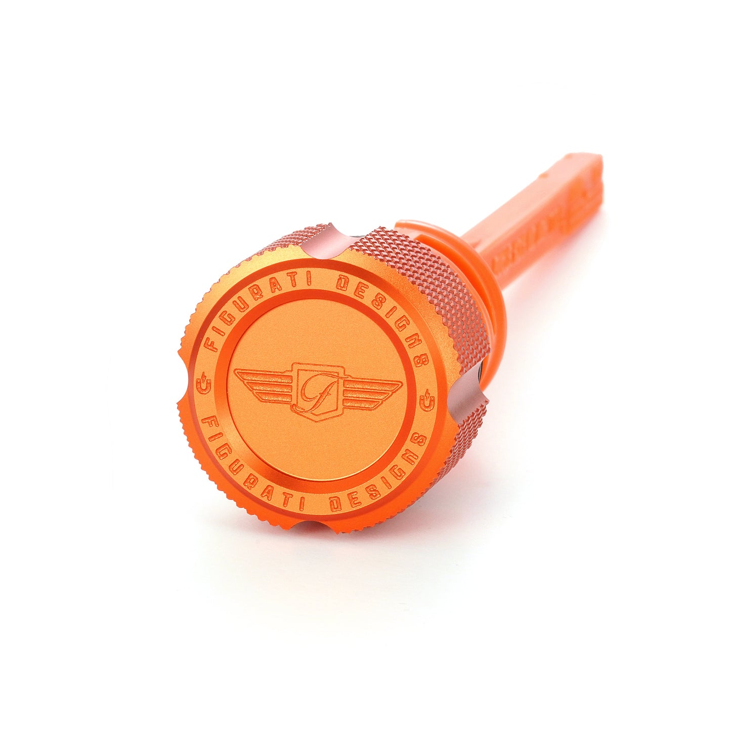 Performance Magnetic Dipstick for Harley-Davidson M8 Softail - Knurled Orange