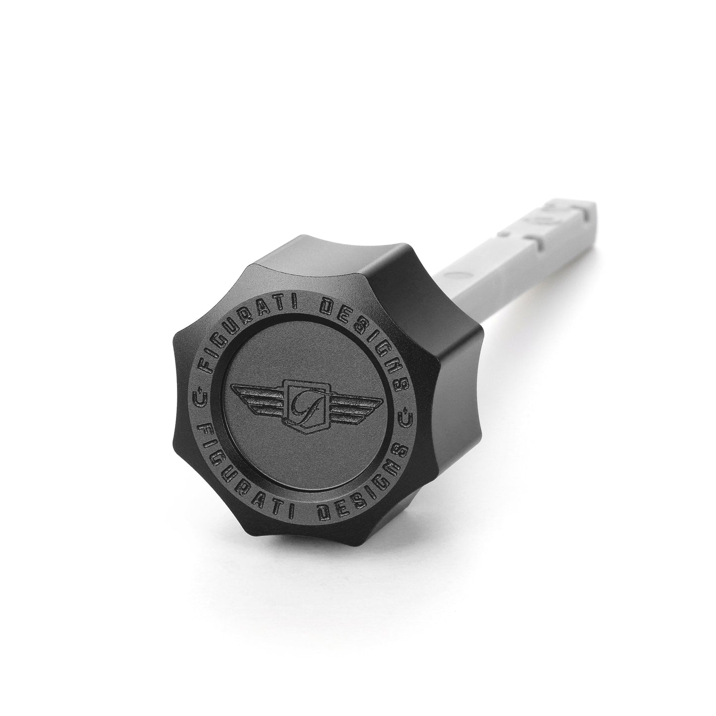 Performance Magnetic Transmission Dipstick for Harley-Davidson All Models - Curved Black