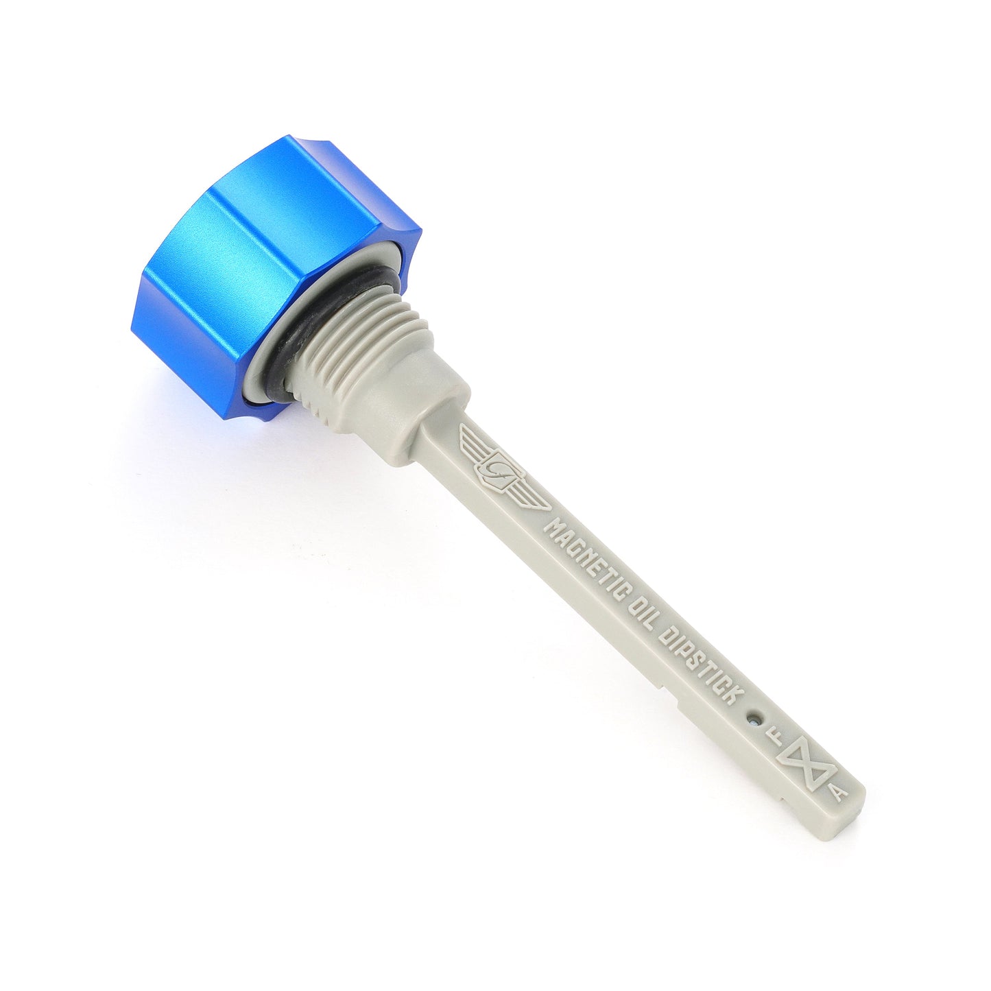 Performance Magnetic Transmission Dipstick for Harley-Davidson All Models - Curved Blue