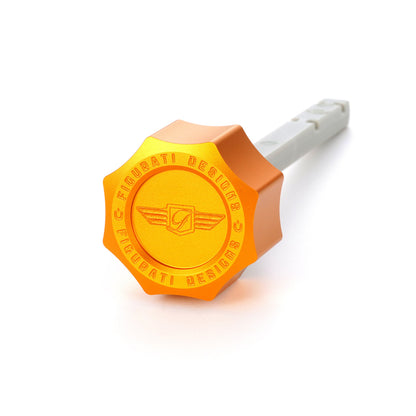 Performance Magnetic Transmission Dipstick for Harley-Davidson Touring M8 - Curved Gold