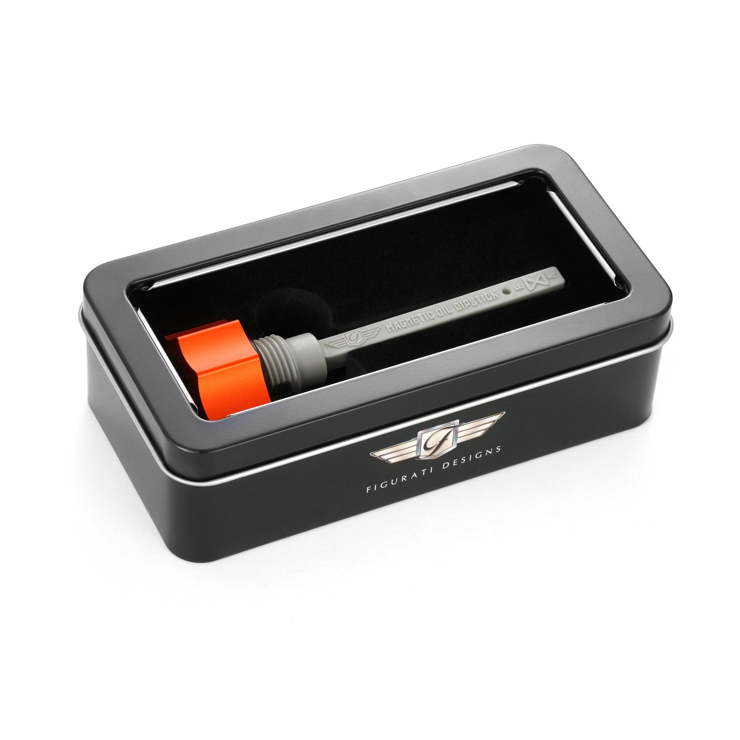Performance Magnetic Transmission Dipstick for Harley-Davidson Touring M8 - Curved Orange