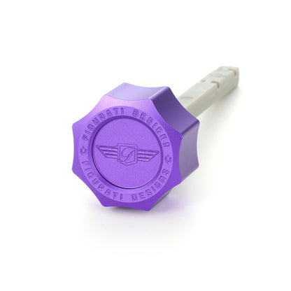 Performance Magnetic Transmission Dipstick for Harley-Davidson All Models - Curved Purple