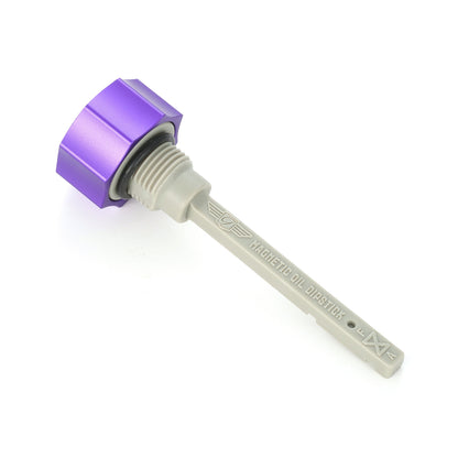 Performance Magnetic Transmission Dipstick for Harley-Davidson All Models - Curved Purple