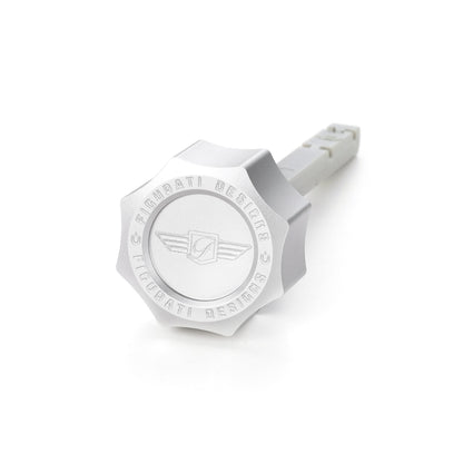 Performance Magnetic Transmission Dipstick for Harley-Davidson Touring M8 - Curved Raw Silver