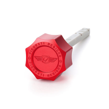 Performance Magnetic Transmission Dipstick for Harley-Davidson All Models - Curved Red
