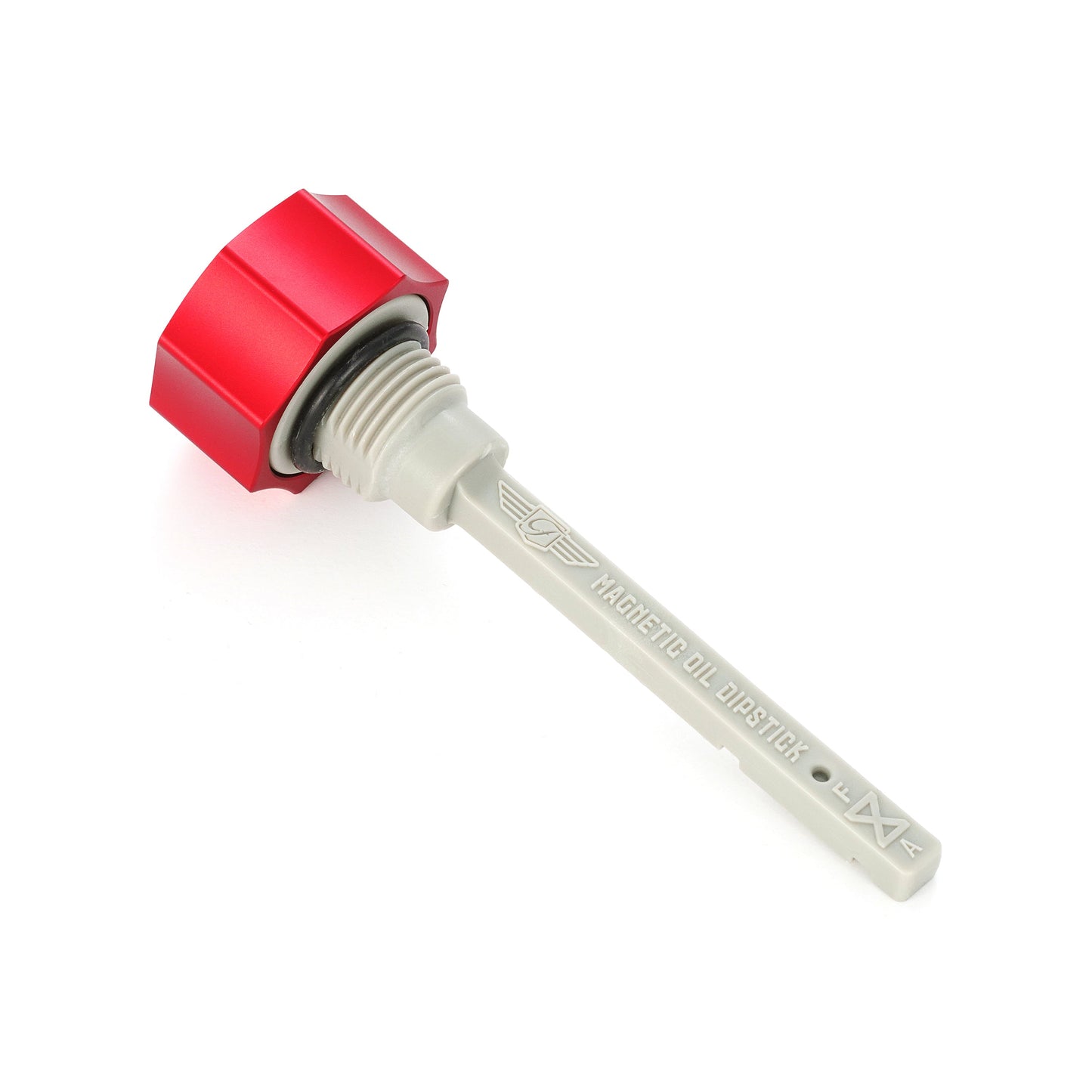 Performance Magnetic Transmission Dipstick for Harley-Davidson Touring M8 - Curved Red