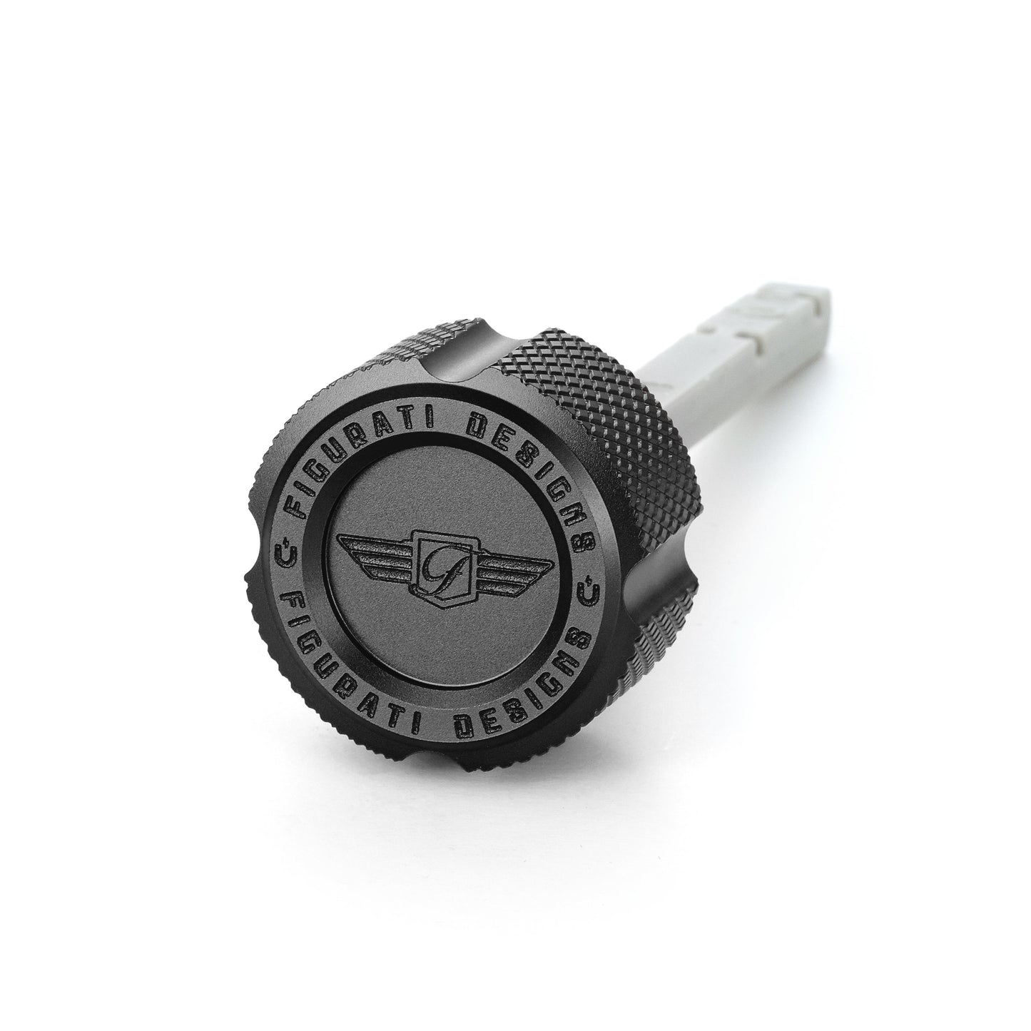 Performance Magnetic Transmission Dipstick for Harley-Davidson All Models - Knurled Black