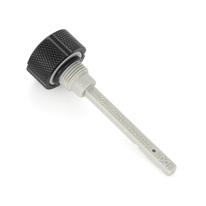 Performance Magnetic Transmission Dipstick for Harley-Davidson All Models - Knurled Black