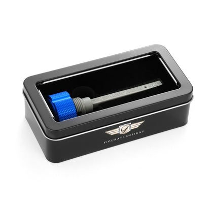 Performance Magnetic Transmission Dipstick for Harley-Davidson All Models - Knurled Blue