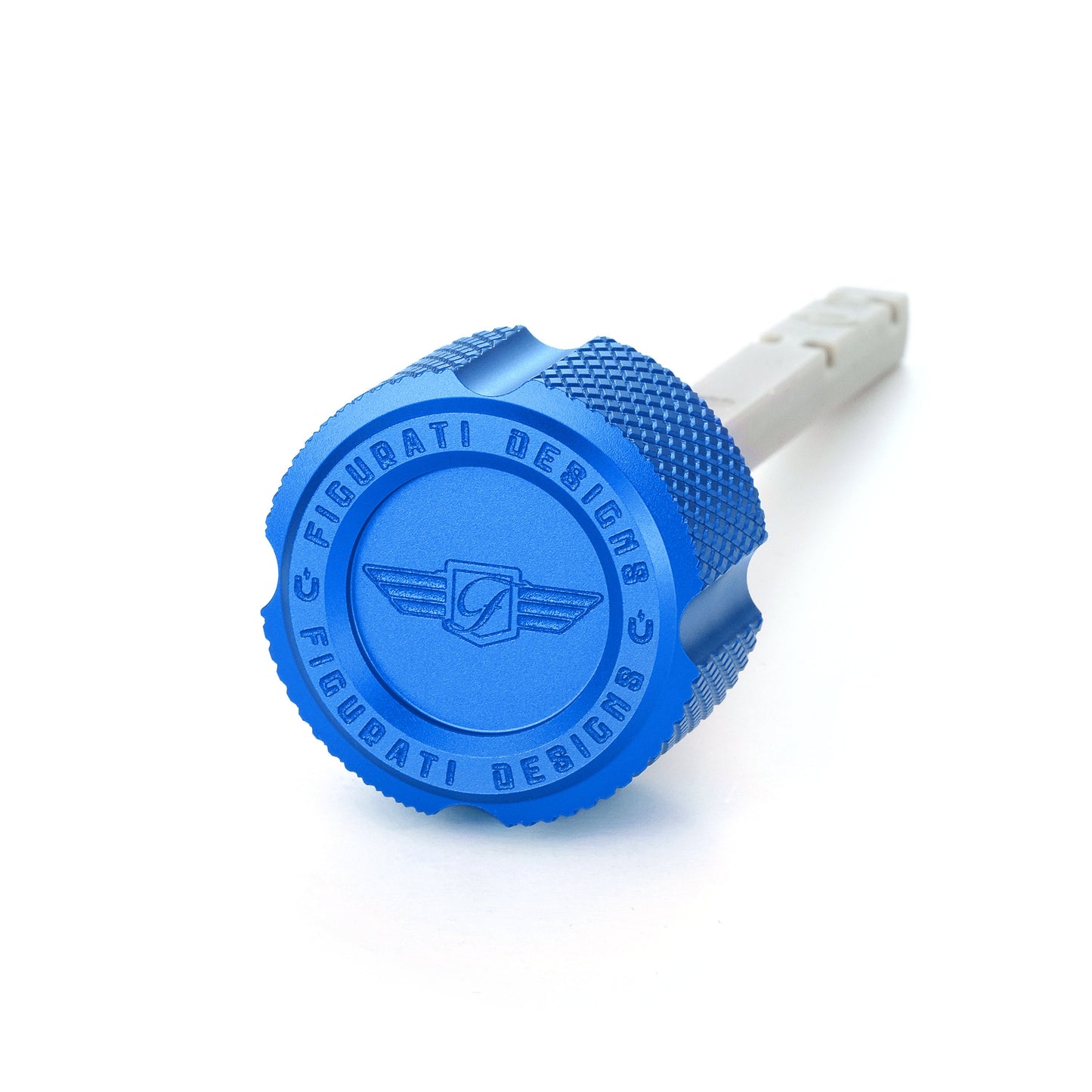 Performance Magnetic Transmission Dipstick for Harley-Davidson All Models - Knurled Blue