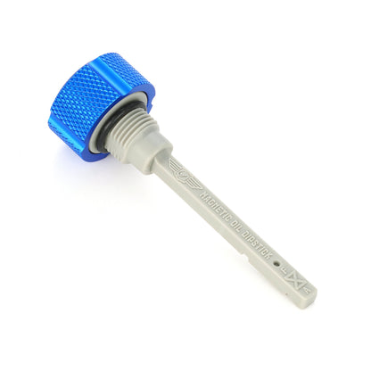 Performance Magnetic Transmission Dipstick for Harley-Davidson All Models - Knurled Blue