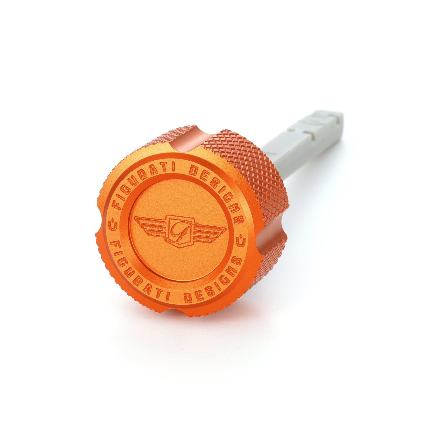 Performance Magnetic Transmission Dipstick for Harley-Davidson All Models - Knurled Orange