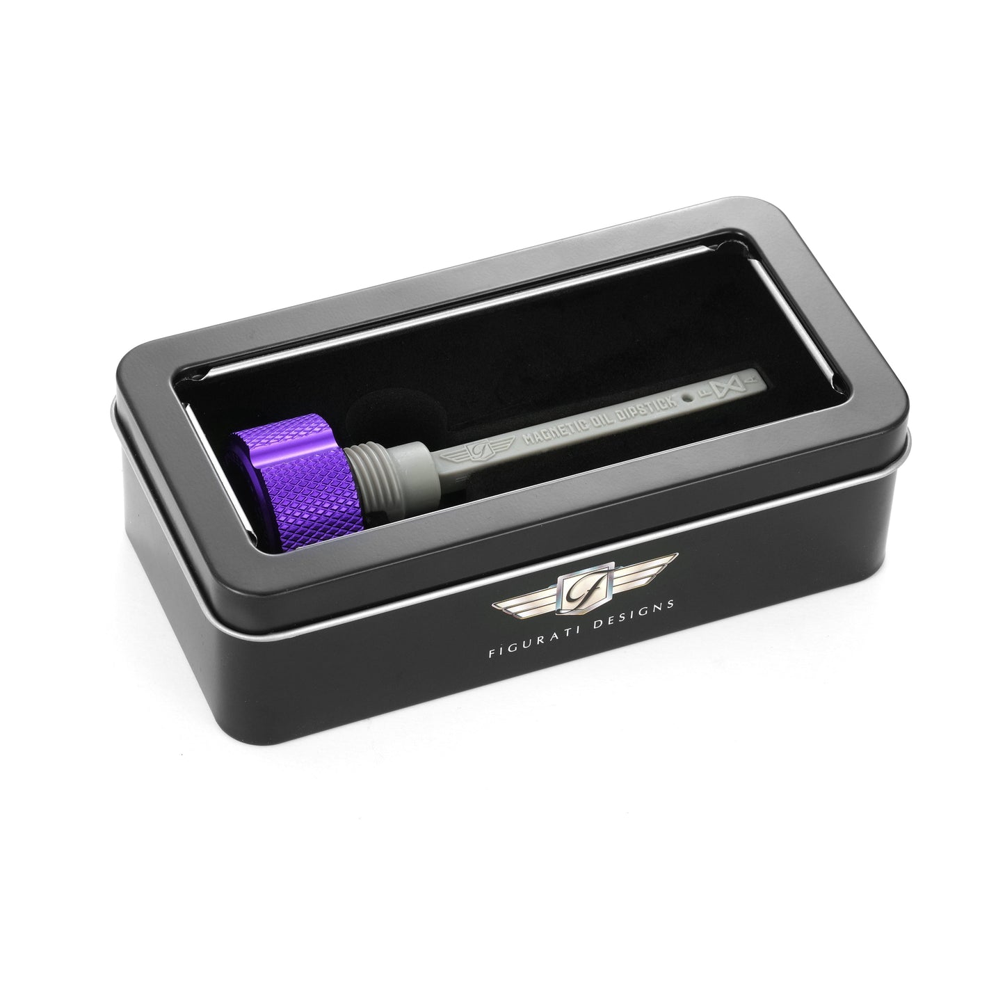 Performance Magnetic Transmission Dipstick for Harley-Davidson Touring M8 - Knurled Purple