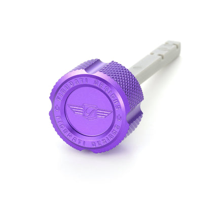 Performance Magnetic Transmission Dipstick for Harley-Davidson Touring M8 - Knurled Purple