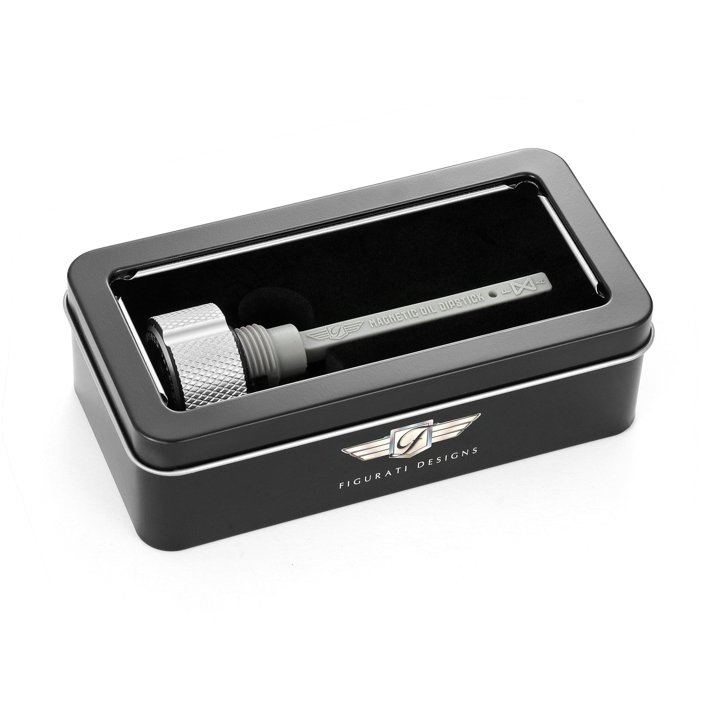 Performance Magnetic Transmission Dipstick for Harley-Davidson All Models - Knurled Silver