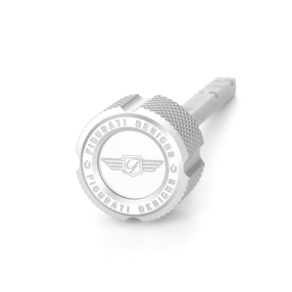 Performance Magnetic Transmission Dipstick for Harley-Davidson Touring M8 - Knurled Raw Silver