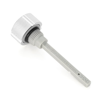 Performance Magnetic Transmission Dipstick for Harley-Davidson All Models - Knurled Silver