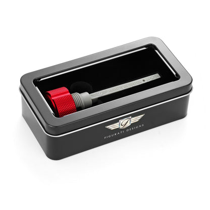 Performance Magnetic Transmission Dipstick for Harley-Davidson All Models - Knurled Red