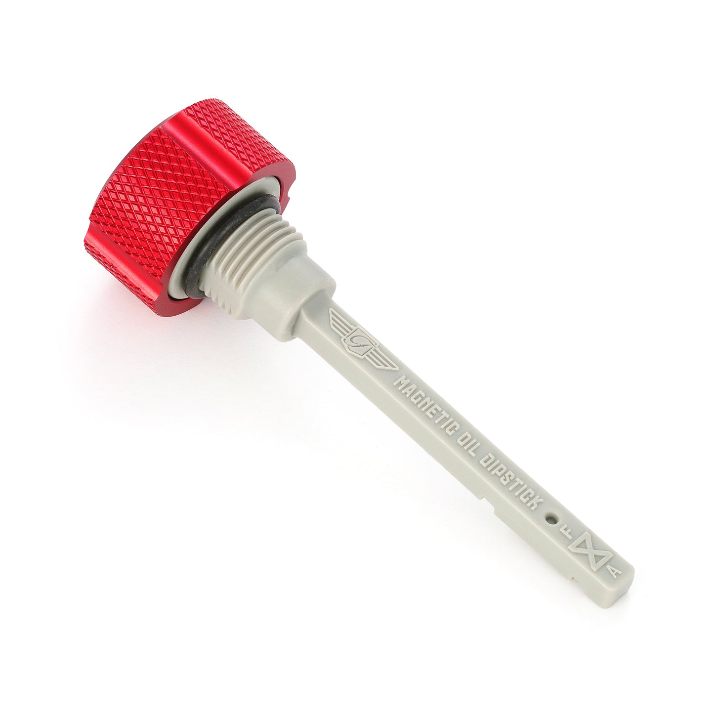 Performance Magnetic Transmission Dipstick for Harley-Davidson Touring M8 - Knurled Red