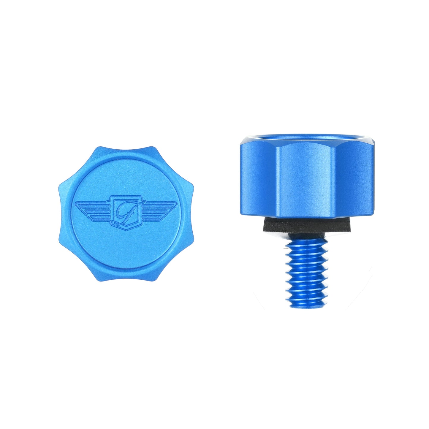 Performance Seat Screw - Curved Blue