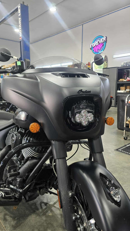 Forever Rad Custom Dynamics Shark Demon Headlight for 19-25 Indian Thunderstroke Chieftain & Darkhorse Roadmaster - Forever Rad-Forever Rad