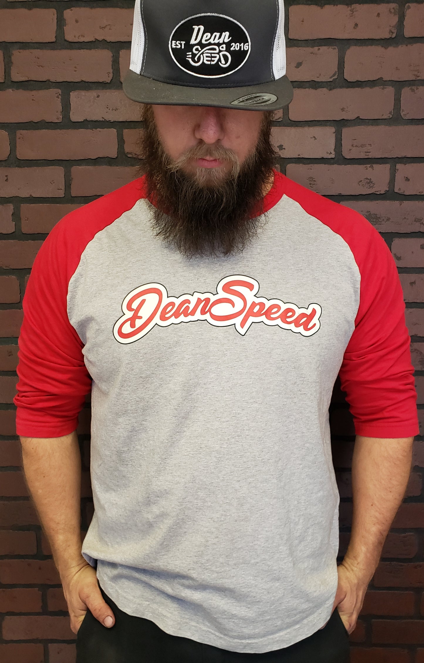 Dean Speed Baseball T - Red