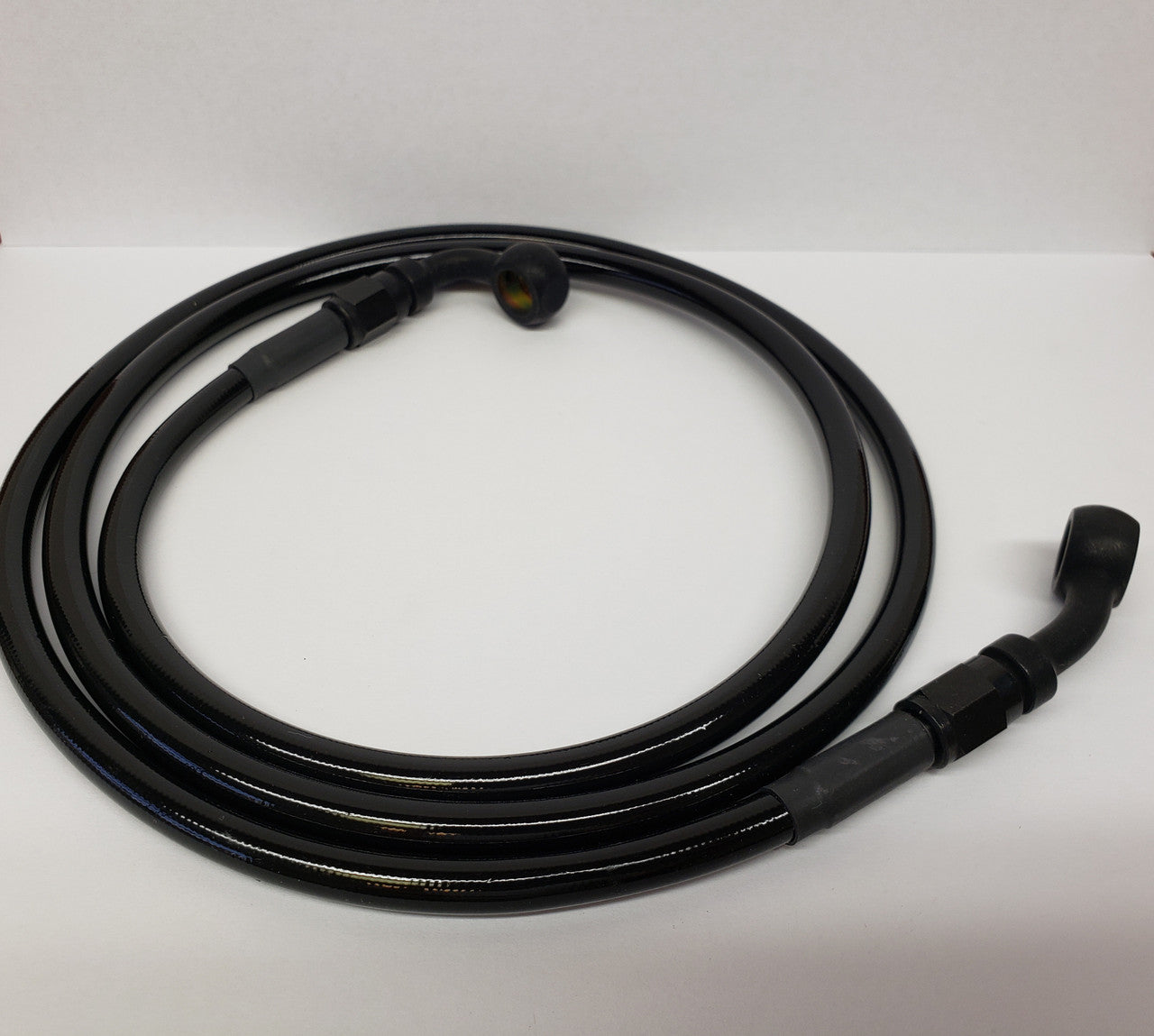 Indian Scout/Bobber/Rogue Extended Steel Braided Brake Line - Black (NON- ABS)